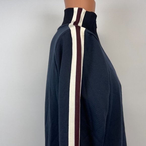 Athleta Crosstown Track Sweatshirt Dress Quarter Zip Blue Womens Size M - Picture 3 of 5